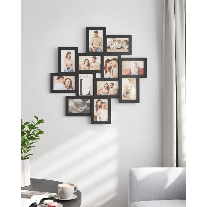 63.3x63.3x3.6cm Black Picture Frame - Set of 12, Black