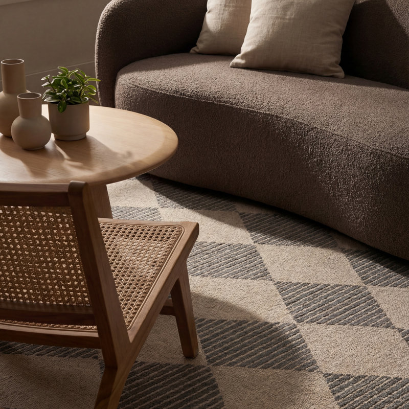 Tapis lavable Evrina, Gris, Rectangle de 5 pi x 8 pi