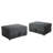Modern Upholstered Faux Fur Square Storage Ottoman(Set Of 2)-30476198