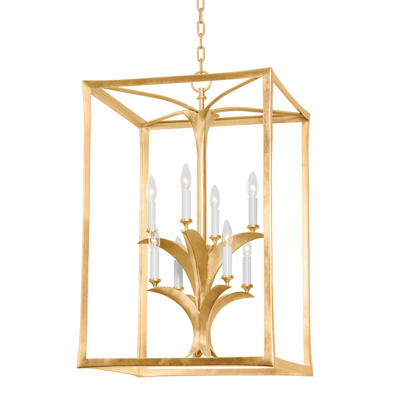 Bergamo 8 - Light VINTAGE GOLD LEAF Pendant