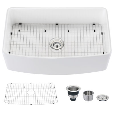 33'' L Single Bowl Fireclay Kitchen Sink