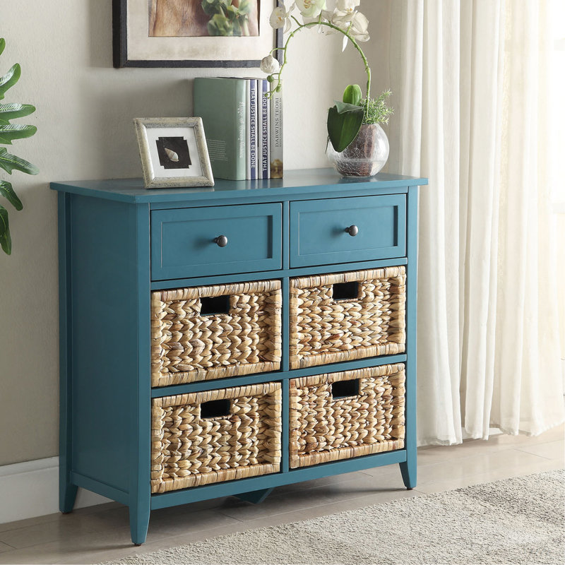 Console avec rangement bleu sarcelle