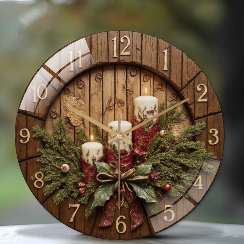 Horloge murale en verre 12 po