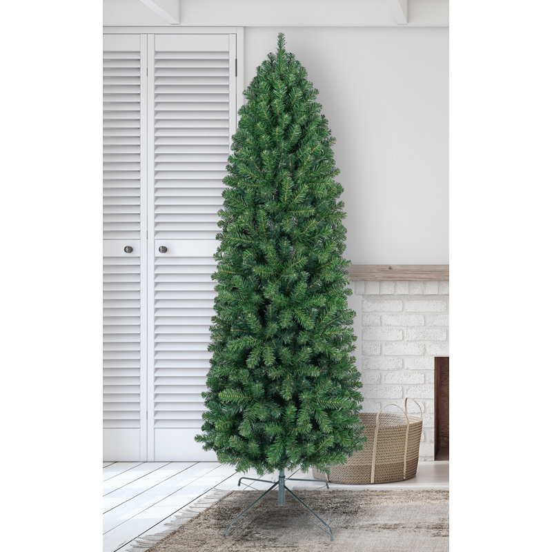 Arbre de Noël artificiel pin vert Slim, H 9 pi