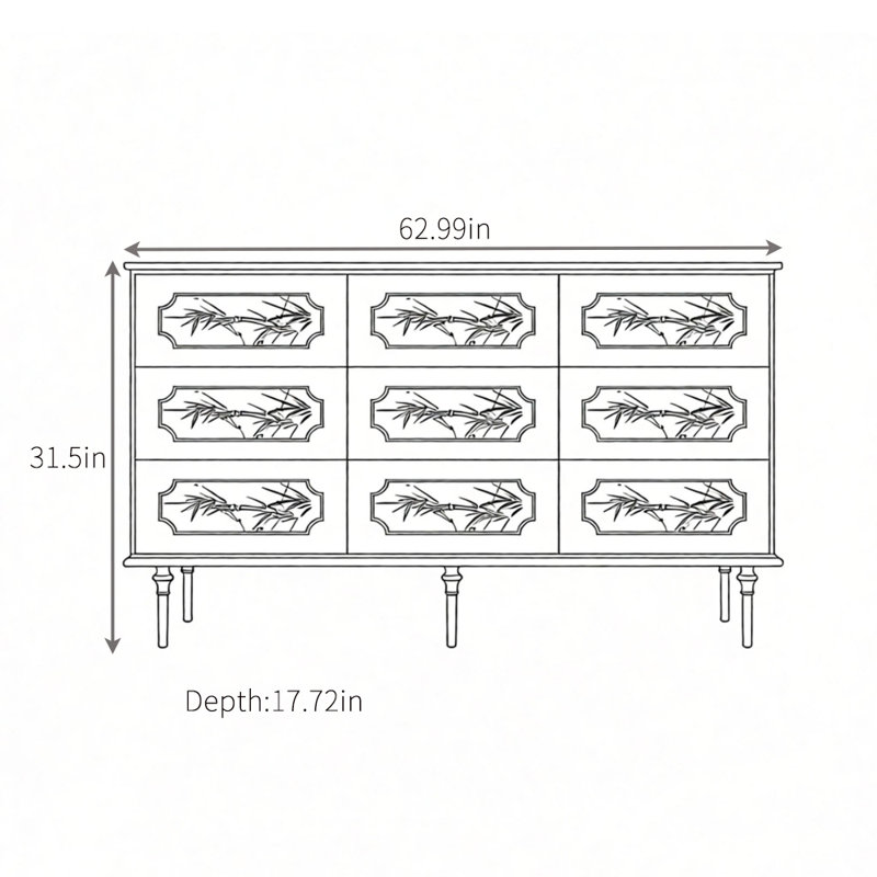 Buffet peint multifonctionnel