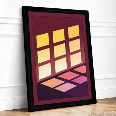 Illuminated Windows At Dusk Geometric - Print