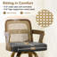 Upholstered Cane Back Counter & Bar Stool With Armrest-2133399062-2129382414