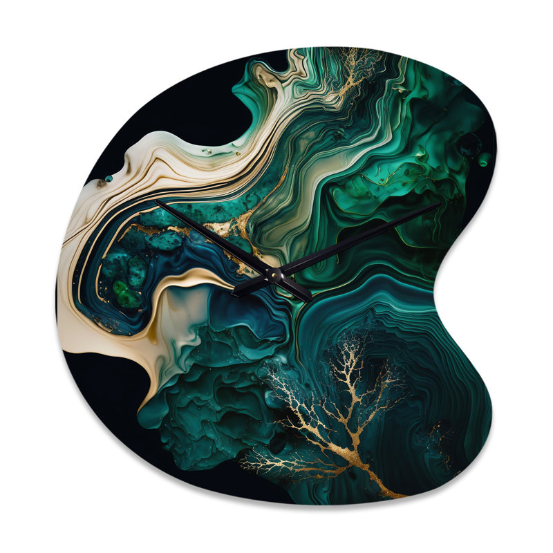 Horloge murale Mizar Geode Marble I - marbre asymétrique, Petit