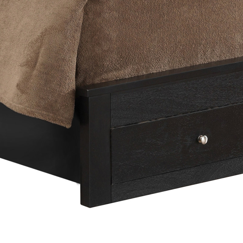 Aguilar Upholstered Platform Storage Bed, King, Black