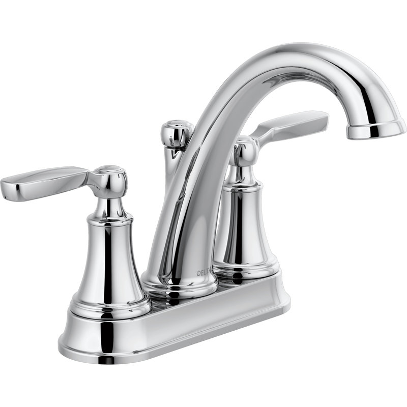 Woodhurst Centerset Bathroom Faucet with Drain Assembly, Chrome, None
