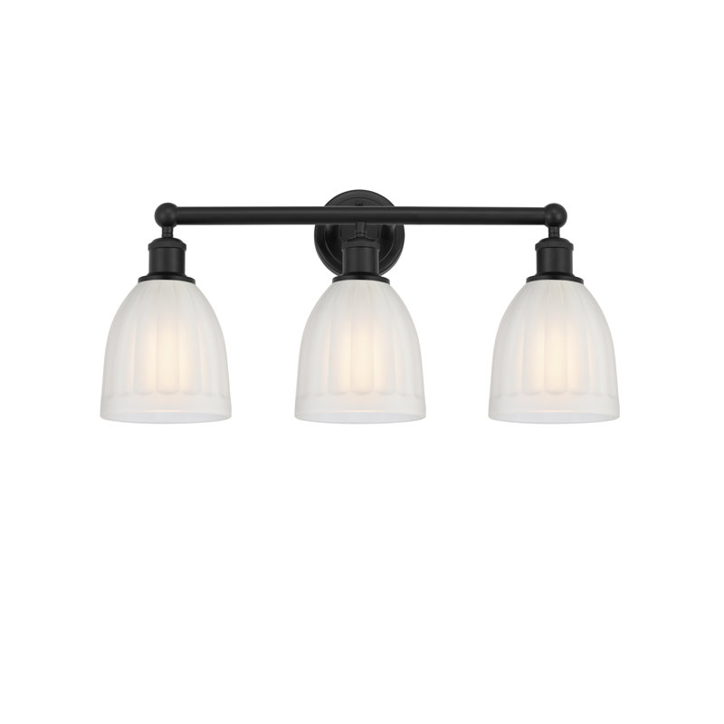 Radegonde 3 - Light Dimmable Vanity Light, Matte Black, White