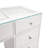 SlayStation Naomi Vanity Desk with Clear View Glass Top, Makeup Table with 3 Drawers Unit-1642947807