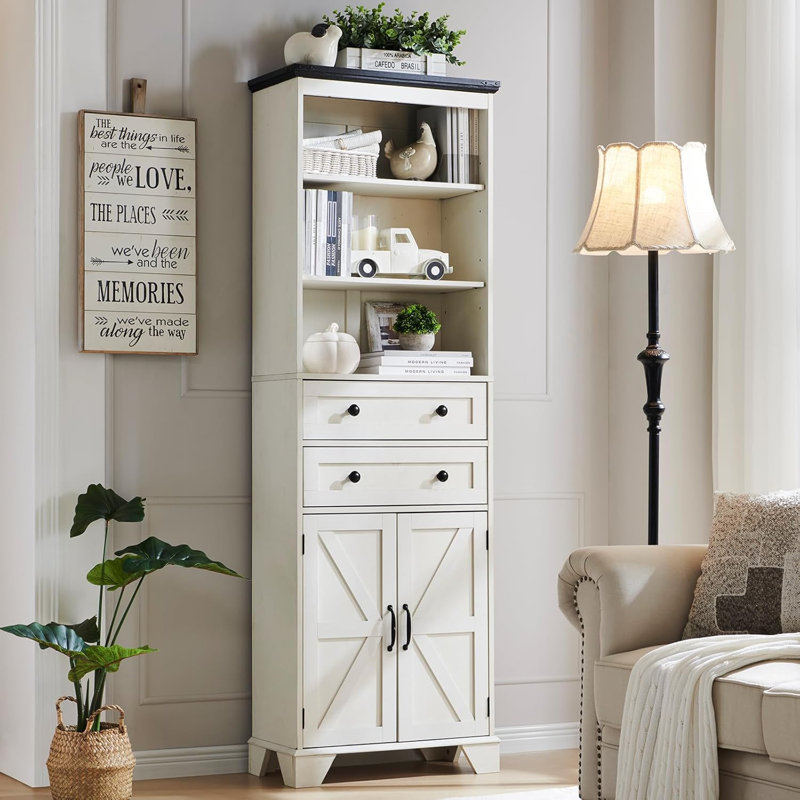 Armoire de rangement 72 po, Blanc cassé