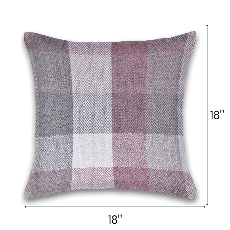  Square Cotton Pillow Cover & Insert, Purple