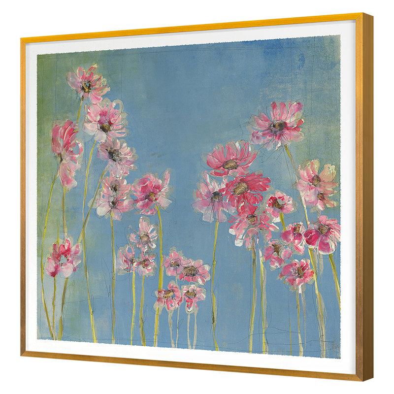 Floral Sketch 2 Print by Maeve Harris, Gold Framed, 25" H x 25" W
