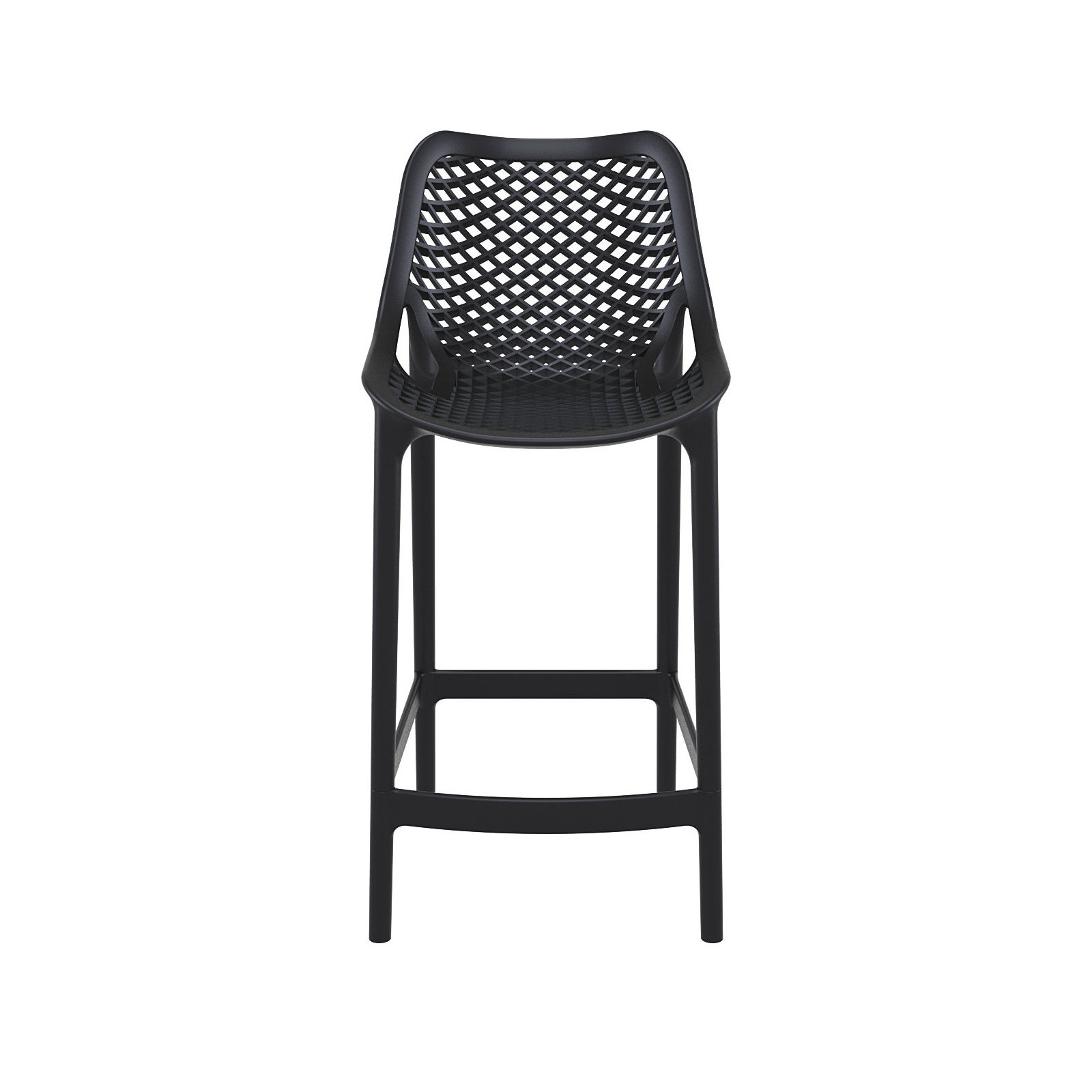 Farrah Patio Bar Stool, Black, 25.6"
