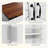 Farmhouse Storage Cabinet With Drawer And Adjustable Shelf, White Kitchen Cabinet With Walnut Countertop,  Modern Coffee Bar Console Cabinet For Kitchen, Dining Room, Bathroom, Entryway