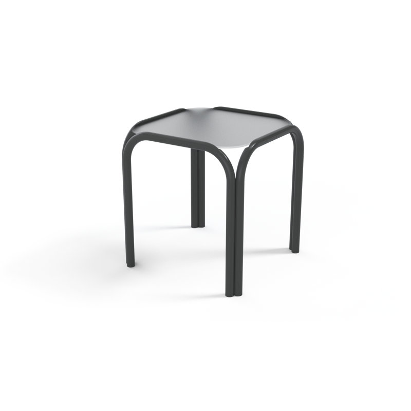 Table d’appoint en résine Obscure Acrylic Tables, Graphite texturé
