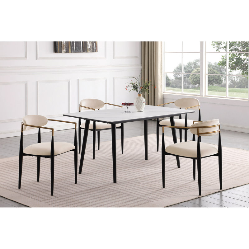 Ensemble repas pour quatre personnes, Taupe, Noir