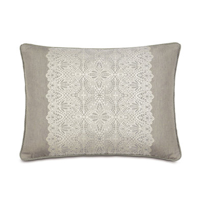 Sabelle Cream/Gray Linen Blend Piece Sham