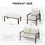 Avanna 4-Piece Brown Aluminum Patio Conversation Set With Light Grey Cushions And Coffee Table-122881465