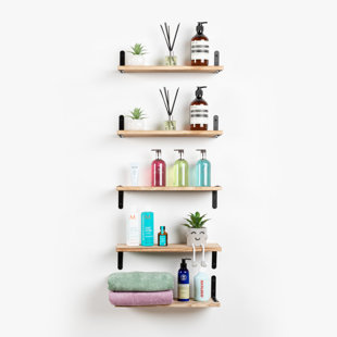 5 Piece Wood Bracket Shelf