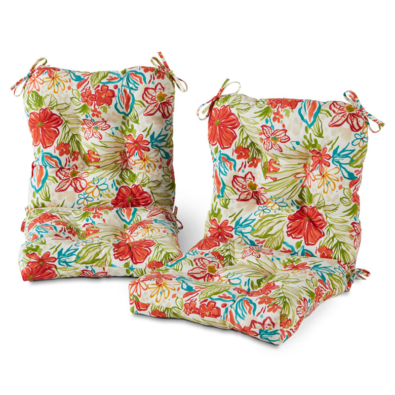 Lester Outdoor Chair Cushion, 2, Breeze Floral, 21" H x 21" W x 21" D