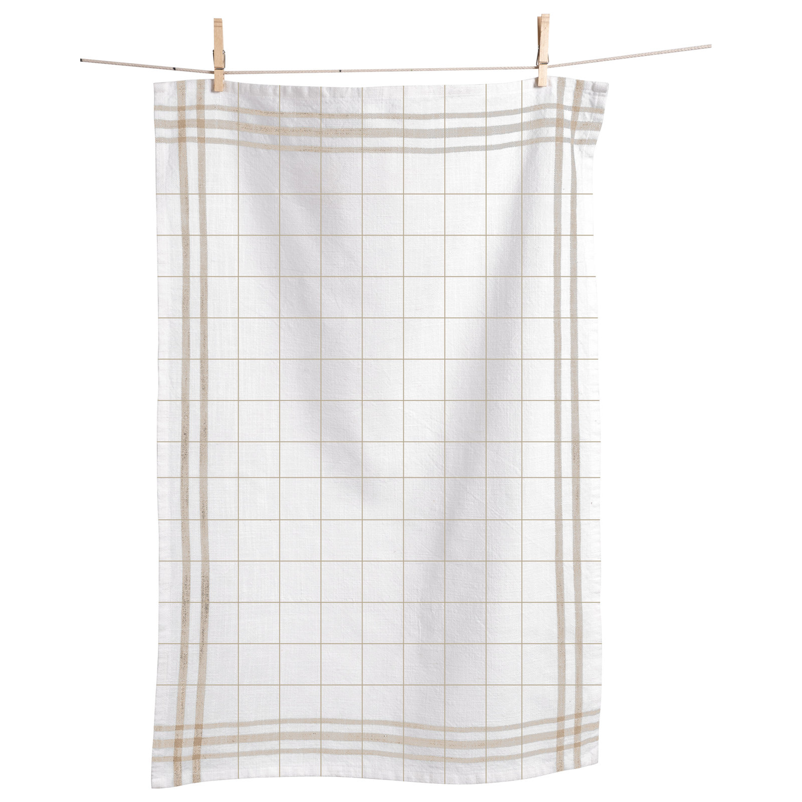 Soverall Cotton Plaid Kitchen Towel Linen Set, Pure Cashmere