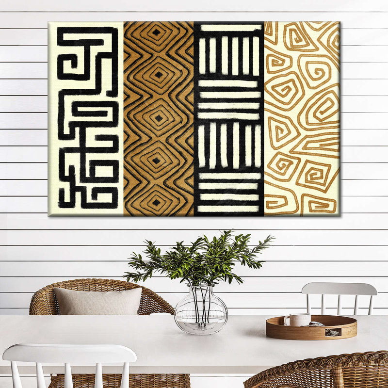" Abstract African Patterns " by AfroArtistry Studio, 8" H x 12" W x 1" D