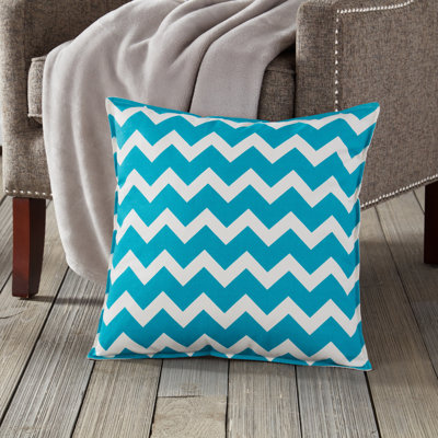  Coussin en coton à chevrons
