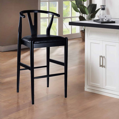 Nareh Bar Height Kitchen Bar Stool - Black Finish