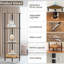 4 Tier Corner Shelf, Bookcase For Small Spaces, Corner Display S...