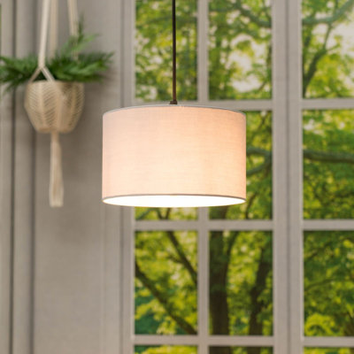 Symya 15 cm H Round Cotton Lamp Shade ( Slip-On ) in Cream