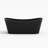 Herschel 60" x 28.74" Solid Surface Freestanding Matte Black Acrylic Soaking Bathtub, with Overflow and Matte Black Pop-up Drain-124594668-124302669