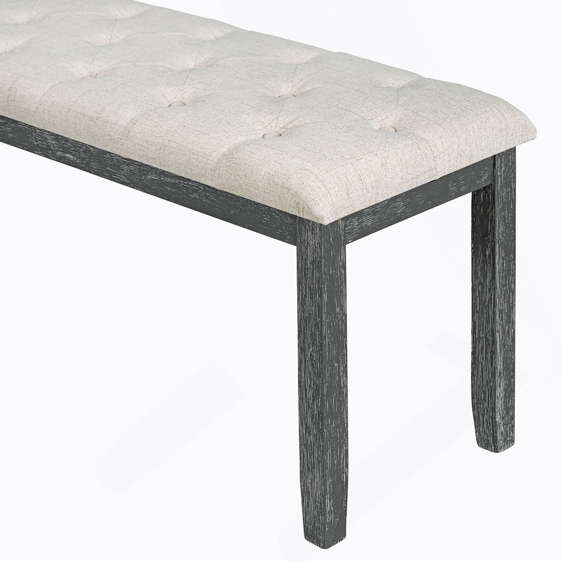 Ensemble de table de salle à manger 6 pièces, 6 pieds, 4 chaises rembourrées et 1 banc pour la salle à manger et la cuisine