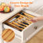 Rangement de tiroir Silverware, plateau à ustensiles extensible pour la cuisine, porte-couverts et couverts en bambou, rangement réglable en bois pour cuillères, couteaux, grand, naturel