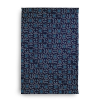 Tapis intérieur / extérieur en chenille tissé à la machine bleu