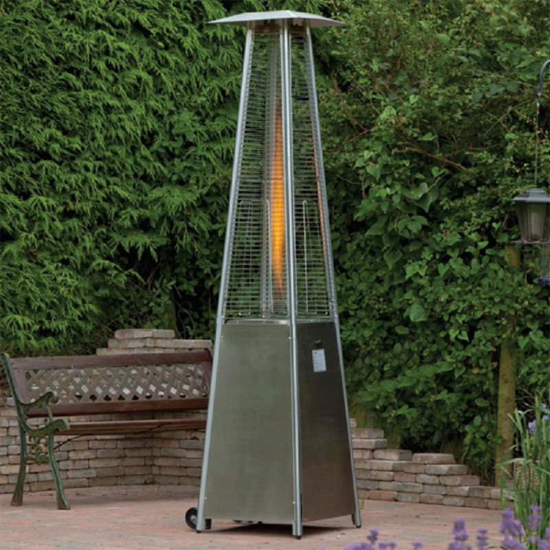 Humeston Stainless Steel Propane Standing Patio Heater