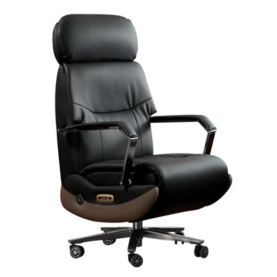 Kinnls Carlo Ergonomic Power Recliner Chair for Long Hours, Leather Electric Luxury Office & Home Desk Chair with Back Heating and Ventilation by Kinnls