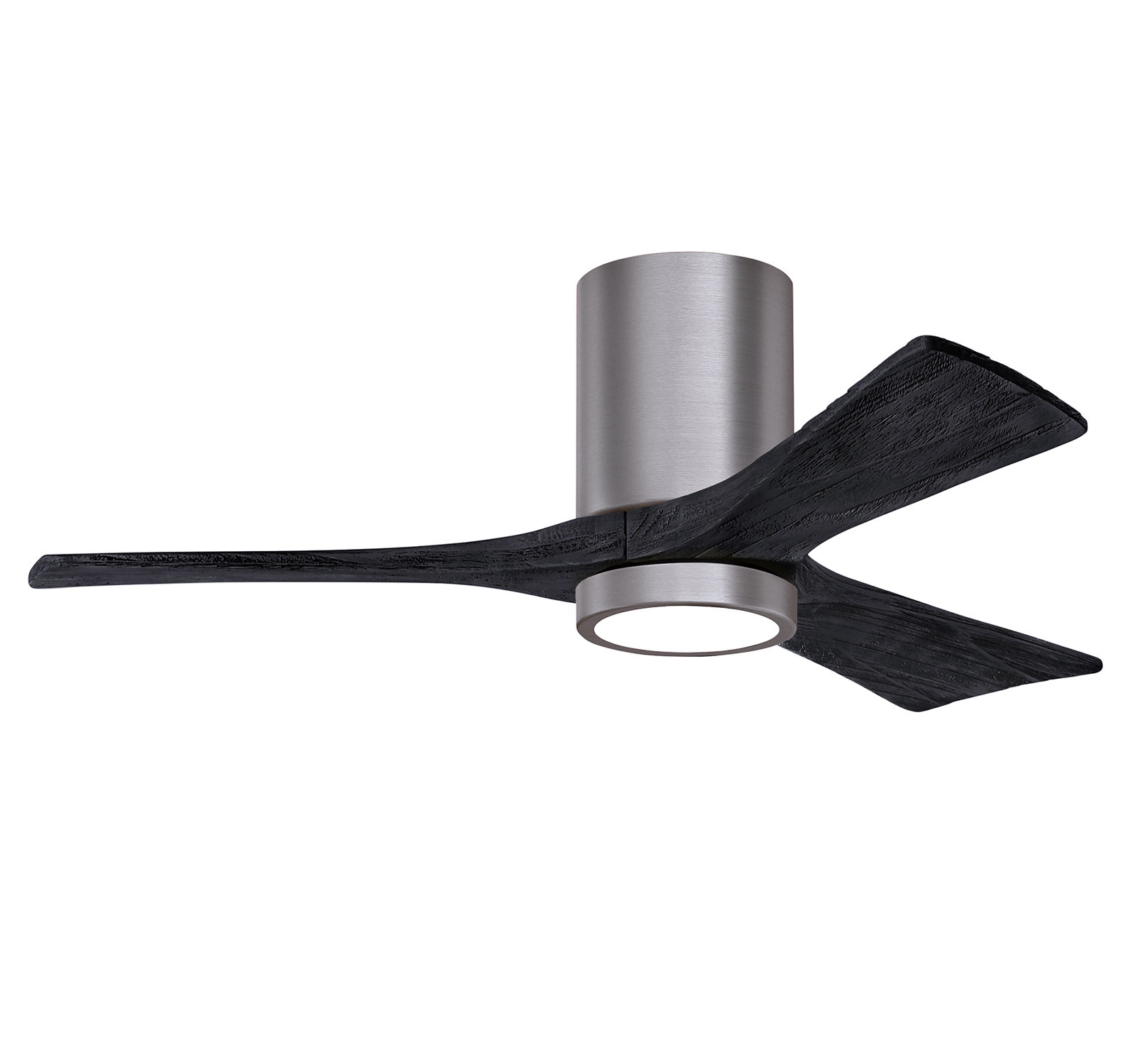 Olivier Ceiling Fan with LED Light Kit, Brushed Pewter, 42", Matte Black