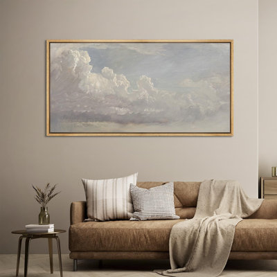 «Billowing Clouds Classic Sky Nature Landscape», reproduction d'art sur toile