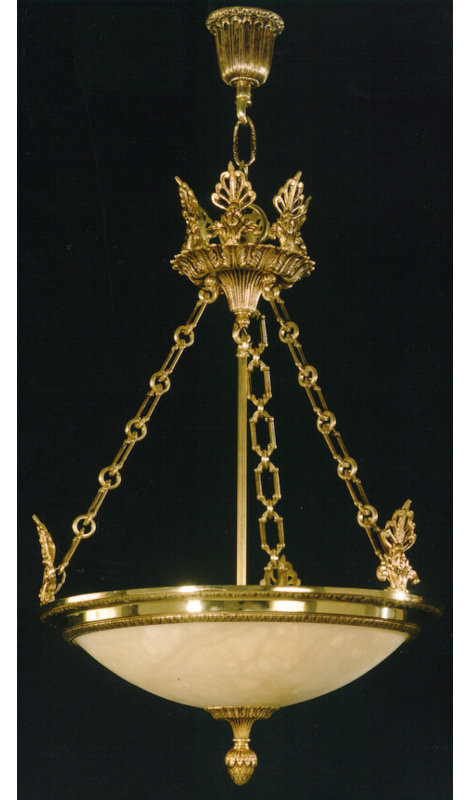 Dearman 4 - Light Bowl Pendant, Decape French Gold