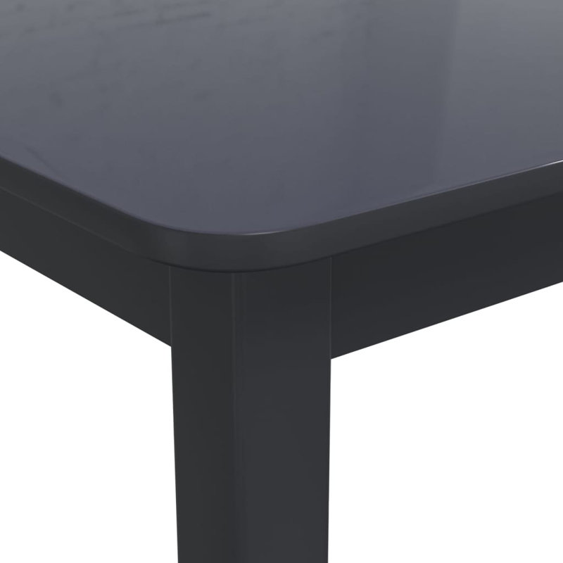 Essie Solid Wood Base Dining Table, White/Black