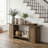 62.99" Rustic MDF Console Table, Long Sofa Table Behind Couch, Entryway Table With Open Storage Shelf For Farmhouse Industrial Transitional Living Rooms