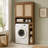 Over-the-Toilet Cabinet with Adjustable Shelves -Light Brown-984481387