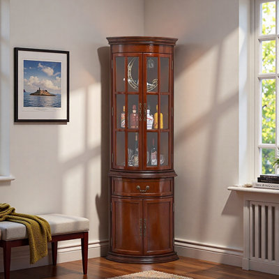 American-style display corner cabinet