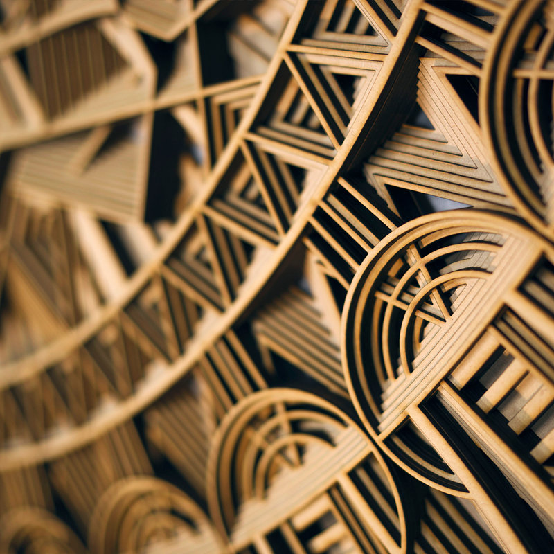 Décoration murale Layered Mandala Art