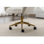 Chaise de bureau avec structure en métal, revêtement en velours, accoudoirs inclus, pivotant, hauteur réglable, roulettes-1833983859