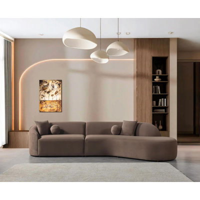 Canapé modulaire en velours 2 pièces