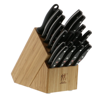 ZWILLING Twin Signature 19-Piece German Knife Set with Block, Made in Company-Owned German Factory with Special Formula Steel perfected for almost 300 Years Hand Crafted In Germany